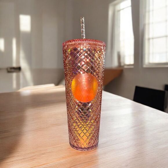 ✨Starbucks Rose Gold Studded Tumbler RARE✨ - Picture 1 of 5